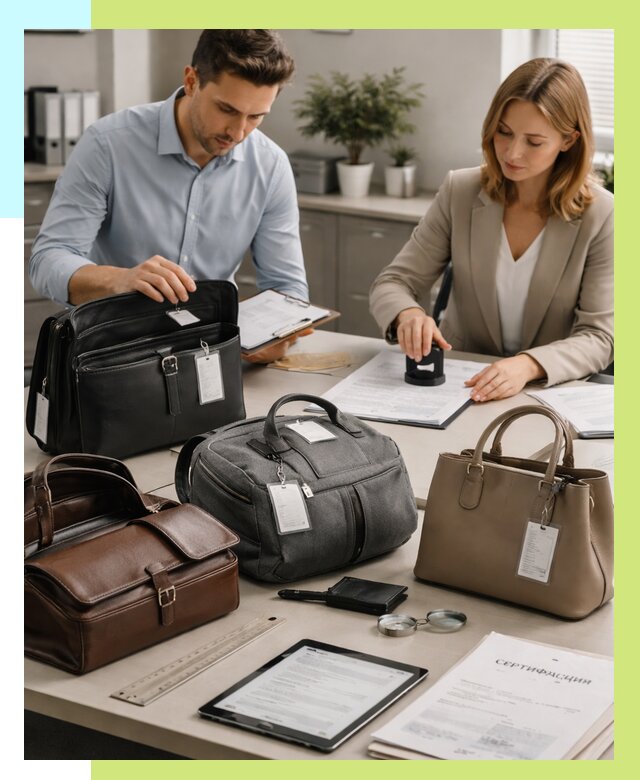 Сертификация сумок в Выборге от 7666 руб. | Алешин-Вбр