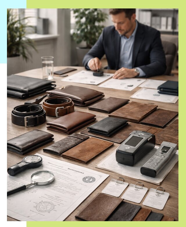 Сертификация кожаных изделий в Выборге от 12265 р. | Алешин-Вбр