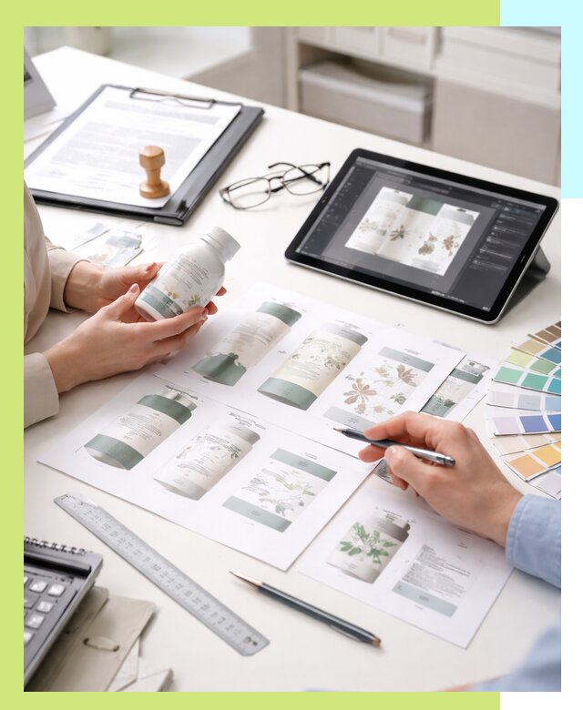 Профессиональная разработка дизайна и текста этикетки продукции в Выборге