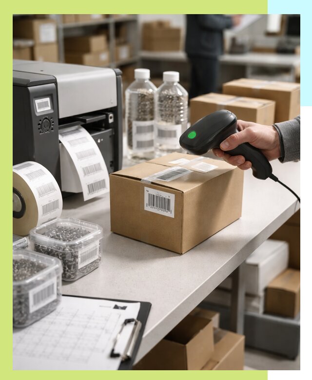 Штрихкодирование продукции и маркировка для продажи в Выборге