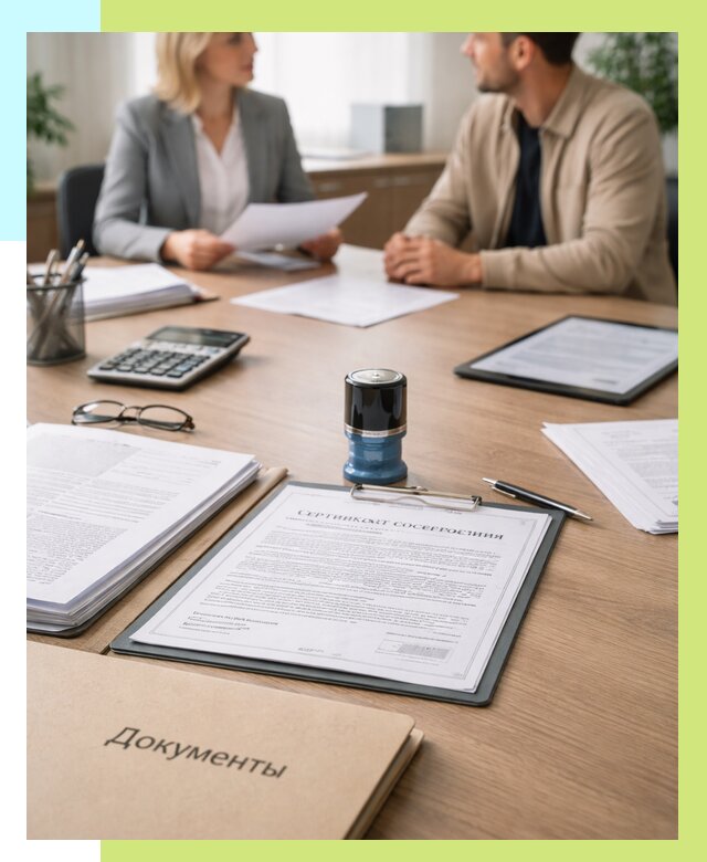 Сертификат соответствия на продукцию в Выборге от 15332 р.|Алешин-Вбр