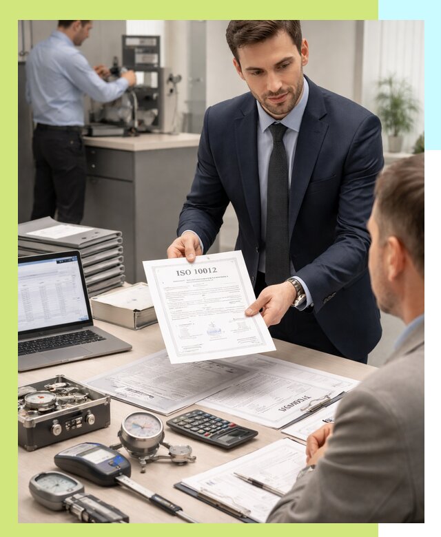 Выдача сертификата ISO 10012 по требованиям метрологии в Выборге